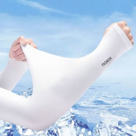 Women's Summer UV Protection Cooling Arm Sleeves for Golf 03 Arm Sleeve - White 8ea