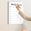 Operitacx 1set Acrylic Weekly Planner Memo Board Erasable Writing Surface