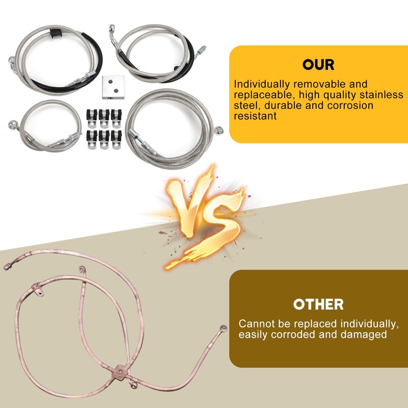 motoparty Front Brake Hose Line - for Can-Am Outlander 450