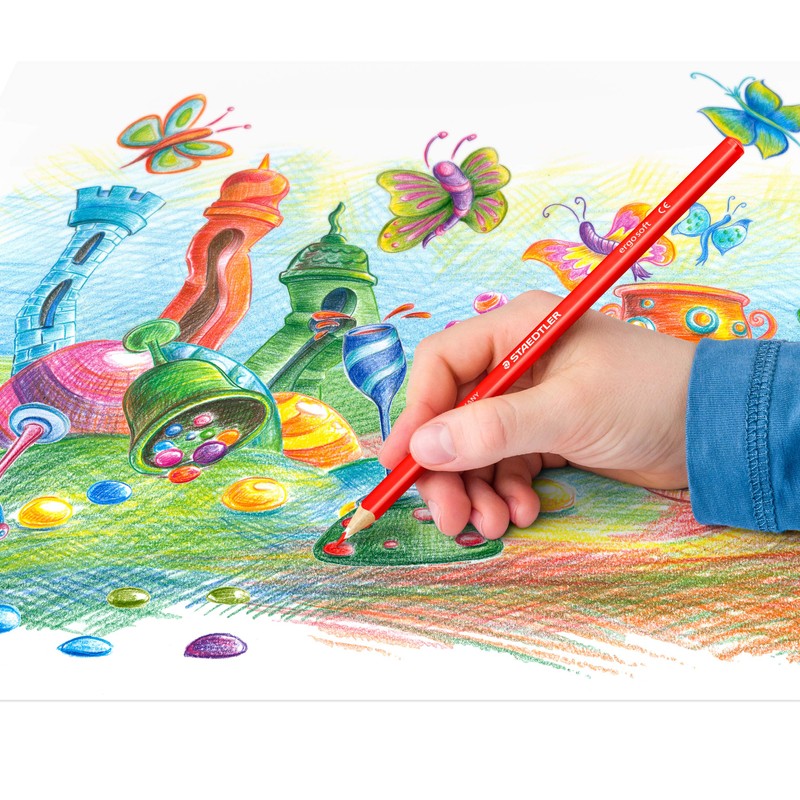 Staedtler ergosoft 157 SB12P Colouring Pencils 157, Ergonomic Triangular Shape,