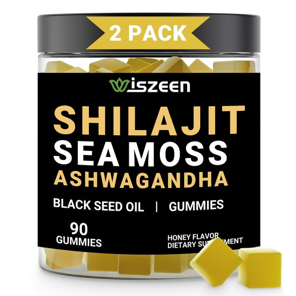 Shilajit Ashwagandha Sea Moss Gummies with Black Seed Oil -