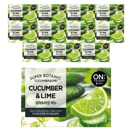 On the Body Super Botanic Soap Cucumber and Lime Fragrance, 80g, 12 Pieces / 온더바디 수퍼보타닉 비누 오이 앤드 라임향, 80g, 12개입