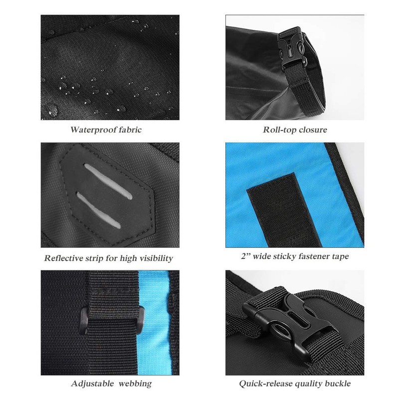 Lixada Waterproof Front Bicycle Bag, Bike Front Frame Handlebar Pannier