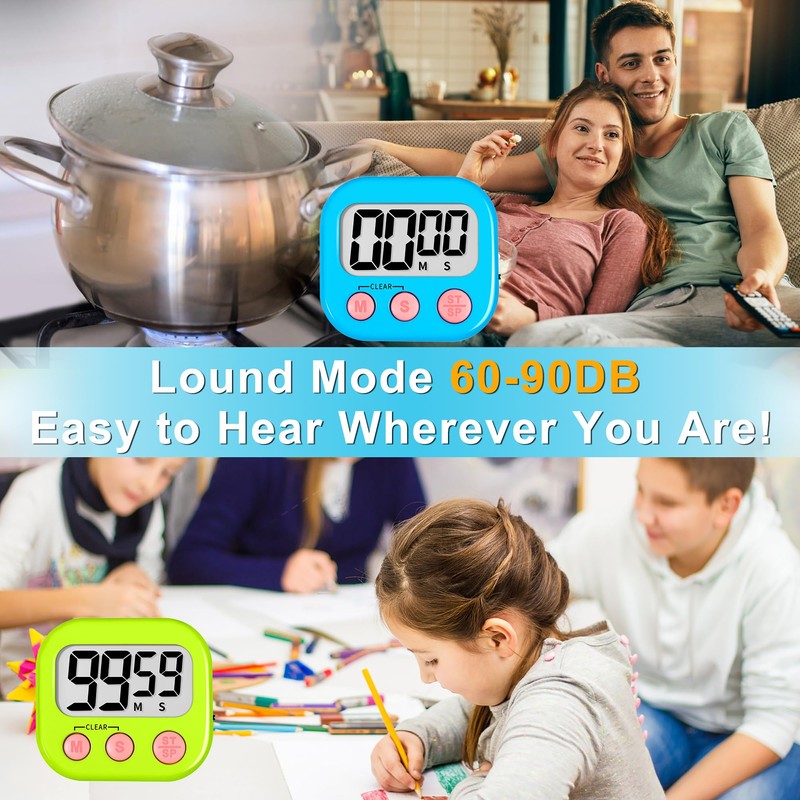 ZILLEEN Classroom Timer for Kids Teachers 2 Pack Digital Timers