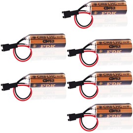 Meewellvetry (Pack of 6) for Fuji FDK CR8.LHC 3V 2600mAh CR8-LHC Non-Rechargeable Battery with Black Plug