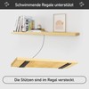 MLOQI Pack of 2 Shelf Brackets, Black, Shelf Bracket, Heavy