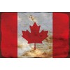 AGDeko® Tin Sign Canada Flag Flag of Canada Rust Size