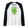 Shamrock & Roll Green Leopard Print Clover Vintage Raglan Baseball