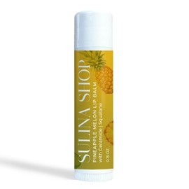 Pineapple Melon Lip Balm Hydrating & Nourishing Lip Moisturizer with Squalane, Castor Oil, and Vitamin E, Smooth Application, Lip Care, Barrier Protection, Non-Waxy, Refreshing Scent