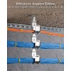 QNHEAY 100 PCS J Hooks Cable Support with Bat Wing，3/4