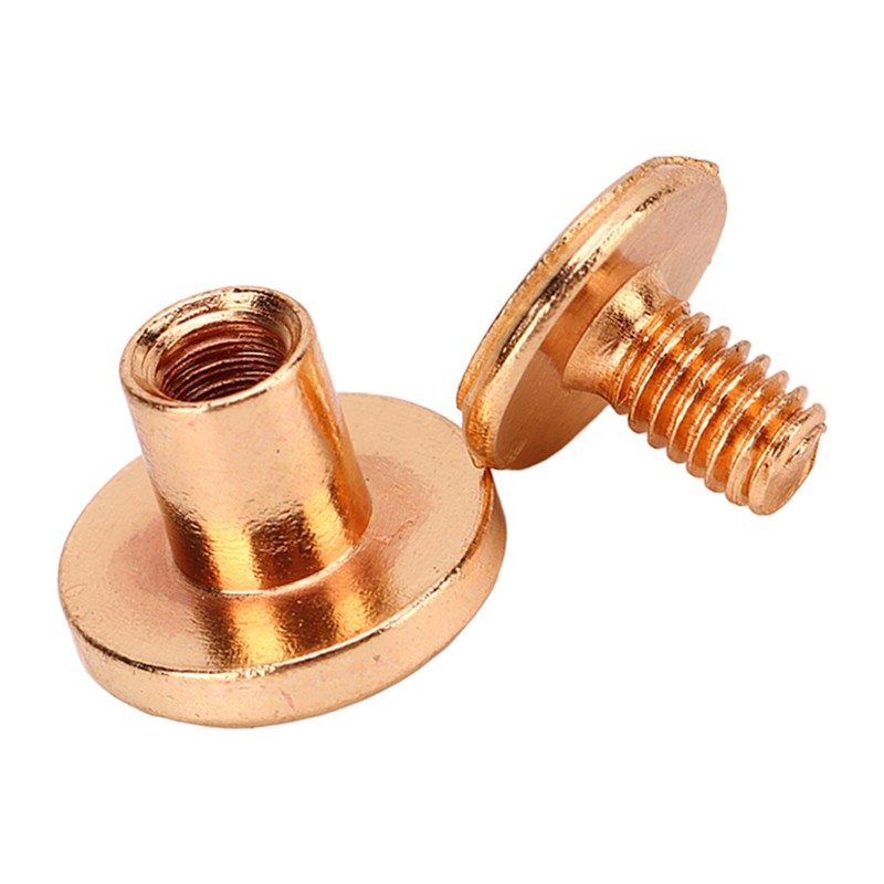 200 Set Book Binding Screw 9x6.5mm DIY Leather Electroplating Uniform