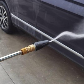 Pressure Washer Tips Turbo Nozzle, 2600 psi Rotary Turbo Nozzle, Pressure Washer Efficient Turbo Nozzle, with 1/4-Inch Quick Connect, for Cleaning Brick, Concrete(size:9.5 cm)