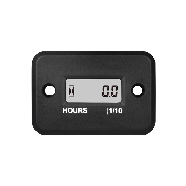 Runleader Digital LCD Maintenance Hour Meter for Small Engine,Waterproof Design,Applicable to Gas Engine Powered Lawn Mower Generator Compressor Motorcycle ATV Outboard Motor Chainsaw etc.