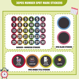 Line up Spots for Classroom Floor Number Stickers Line up Dots Floor Decals Line up Numbers for Classroom Back to School Kindergarten Preschool Office Decoration Organizing,36Pcs