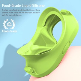 NARUTOO Snorkel Set Adults, Fashionable Macaron Colors Frameless Snorkeling Mask, Ultra Wide View Anti-Fog Snorkel Mask Set, Portable Professional Diving Snorkeling Set (Green)