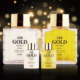 [Anju] 2 types of 24K gold men’s cosmetics + 2 types of portable set / [앙쥬] 24K 골드 남성화장품 2종+휴대용 2종세트