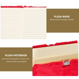 Operitacx Secret Children's Diary Student Notebook Unicorn Diary Notebook Travel Diary Notebooks Gift Notepads Plush Notebook Durable Notebook Password Book Travel Red