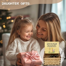 Litenx Best Friend Wood Music Box Gifts for Women, for Christmas Birthday, If There Ever Comes a Day.