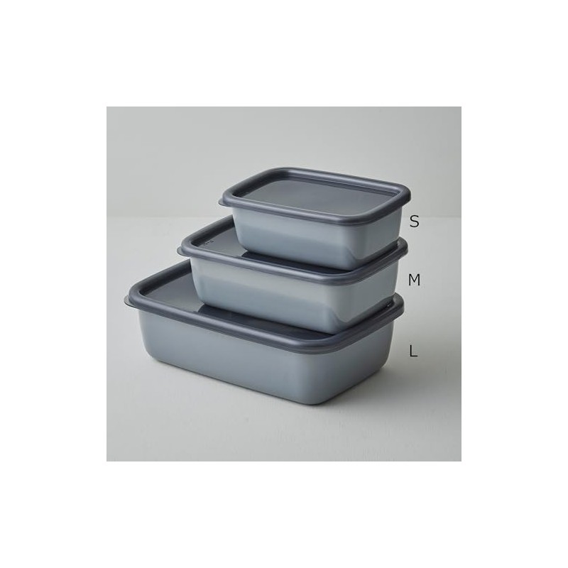 Nodahoro GRF-L Enameled Storage Container, Heat Resistant, Square Shape, Rectangular,
