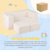 HONEY JOY Modular Kids Play Couch, Washable Foldable Foam Loveseat