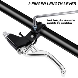 QIMEI-SHOP Bicycle Brake Lever Mountain Bike Brake Lever for 22 mm Diameter Handlebars All Aluminium Alloy Bicycle Brake Handbrake Lever for Road Bikes MTB BMX Silver 1 Pair