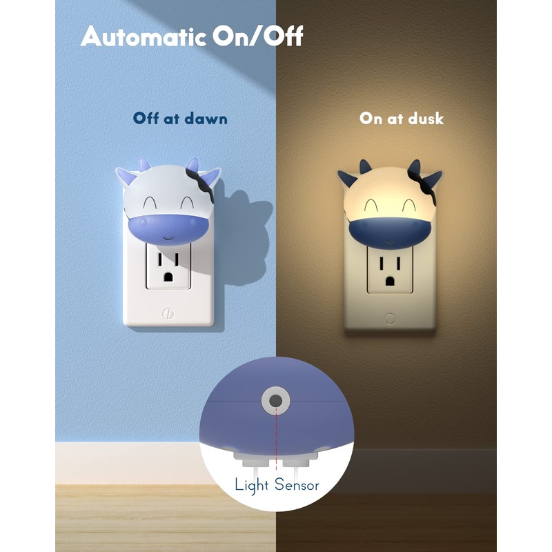 Tonitre Night Light Plug into Wall, LED Night Light with
