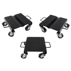 VCT PRO #01131 3Pc 1500lb Capacity Heavy Duty V-Slide Anti-Slip Rubber Pads Snowmobile Dolly Set