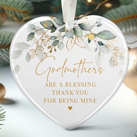 Godmother Christmas Ornament - Godmother Gifts from Godchild - Ceramic Christmas Ornament 2025