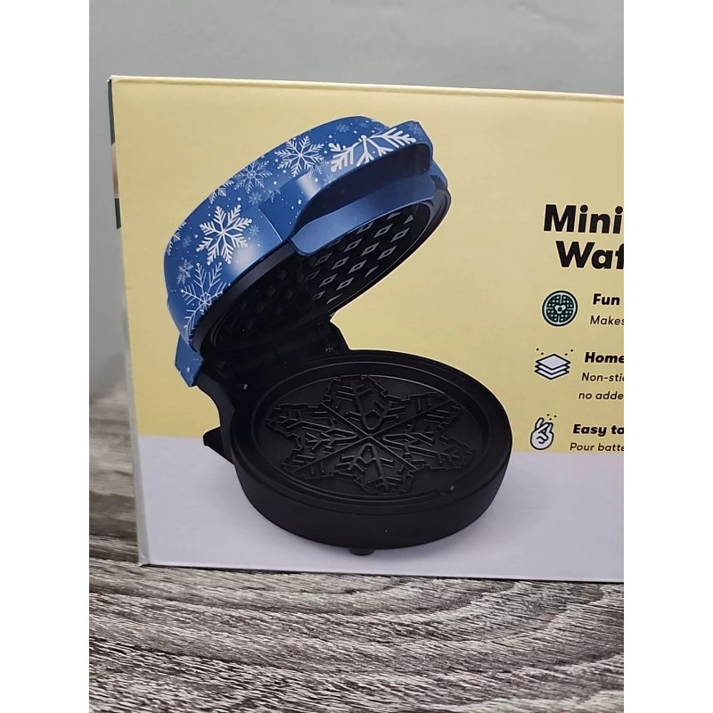 BELLA BLUE SNOWFLAKE MINI 4" WAFFLE MAKER SPECIAL EDITION NEW