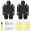 Pack of 2 Junction Box Waterproof IP68 3-Way Waterproof Junction