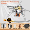 6800W Camping Backpacking Stove, Outdoor Portable Burner Cooking Stove with