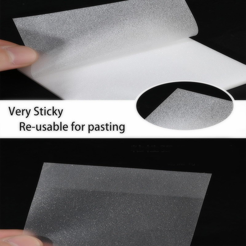MOLOVA 100 Sheets Transparent Sticky Notes 3x3 Inch, Pull-Out Design