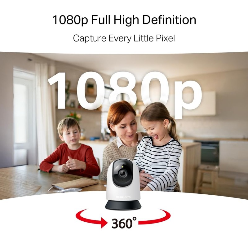 MERCUSYS MC200 Indoor Surveillance Camera 360°, WiFi 2.4GHz, 1080p, Night