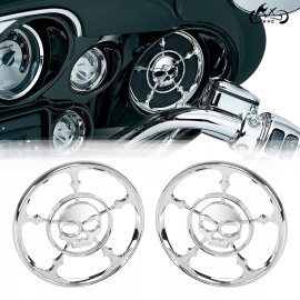 Unbranded Chrome Speaker Trim Grill Cover For Harley Electra Glide Classic FLHTC 96-13 Tri