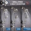 High Pressure Handheld/Rain 82-mode 3-way Shower Head Combo with 25.75"