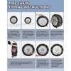 SCITOO HKN140 Snow Chains Quick Easy Installation,Tire Traction Chain For