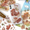 4 Pcs 3D House Sticker Paper Miniature Model Paper Dollhouse