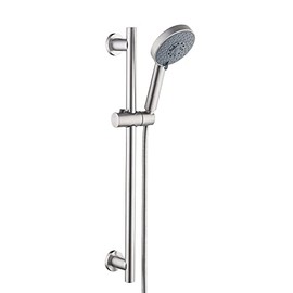 KES Shower Slide Bar Handheld Shower Head with Hose, 5-Function Hand Shower with Wall Mount Slide Bar Set Brushed Finish, F204-BS+KP501B-BN