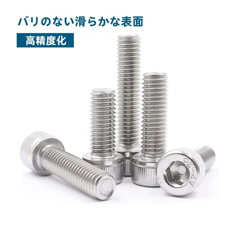 304 (SUS) Stainless Steel Hex Socket Bolts, Full Thread, M6