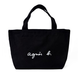 agnes b. VOYAGE Agnes B. Voyage Cotton Tote Bag Mini Tote Canvas (Black) Free Size
