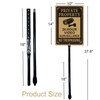 2 Pack Private Property No Trespassing Signs with 36-Inch Metal