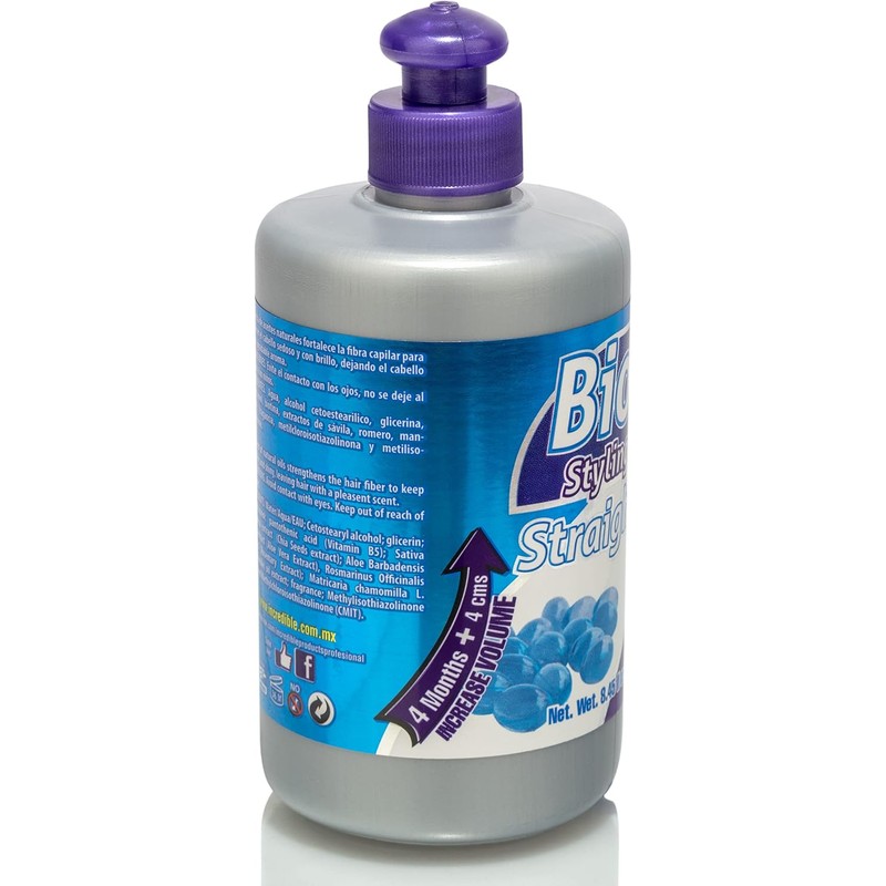 Crema para Peinar con Biotina y Queratina para Cabello Liso