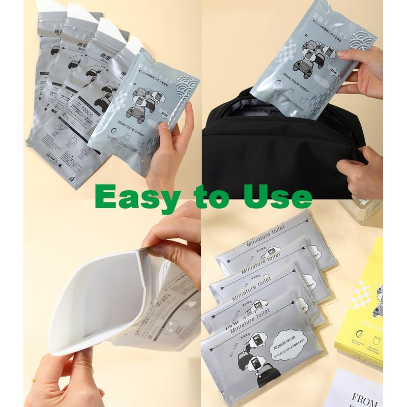 10 Pack Disposable Emergency Urinal Bag, Portable Camping Pee Bags,