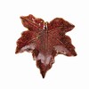 GALLERIE II Red Leaf Decorative Small Stoneware Plate Dish 5.7"