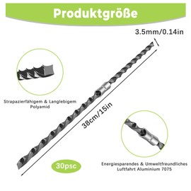 Forhandy Pack of 30 grass trimmer thread, each 38 cm x 3.5 mm, replacement trimmer line for Bosch F016800431, strong cutting power trimmer line, compatible with Bosch brush cutter AFS 23-37