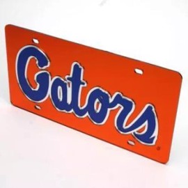 Stockdale Florida Gators Inlaid Acrylic License Plate - Orange Background
