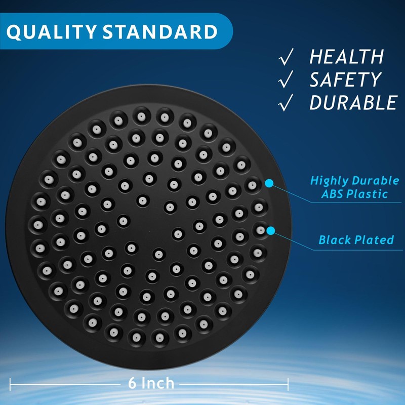 Nuodan High Pressure Rain Shower Head with 11'' Extension Arm
