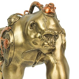 Zeckos Stunning 11-Inch Resin Bronze Finish Steampunk Gorilla Sculpture: A Unique Home Decor Art Statue, Perfect for Adding Mechanical Elegance to Your Living Space