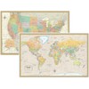 RMC Classic United States USA and World Wall Map Set
