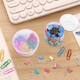 Set of 510, Binder Clips Paper Clips, SourceTon Colored Office Clips Set with Mini Binder Clips for Office and School Supplies, Assorted Sizes